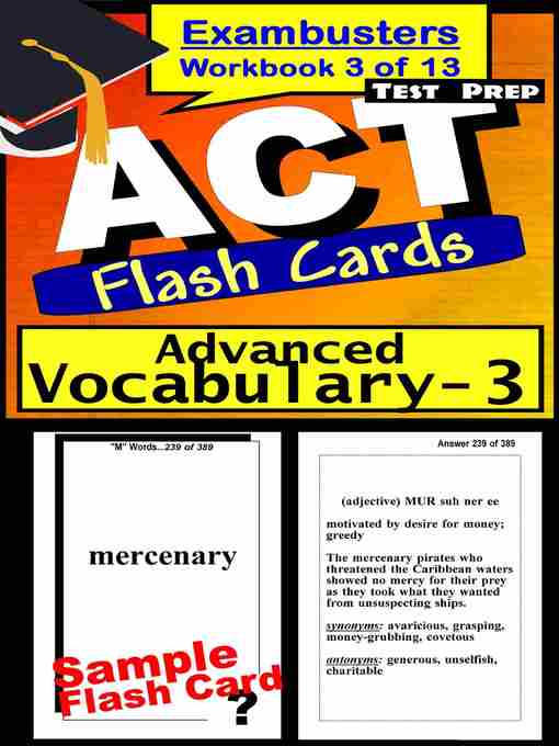 Title details for ACT Test Advanced Vocabulary—Exambusters Flashcards—Workbook 3 of 13 by ACT Exambusters - Available